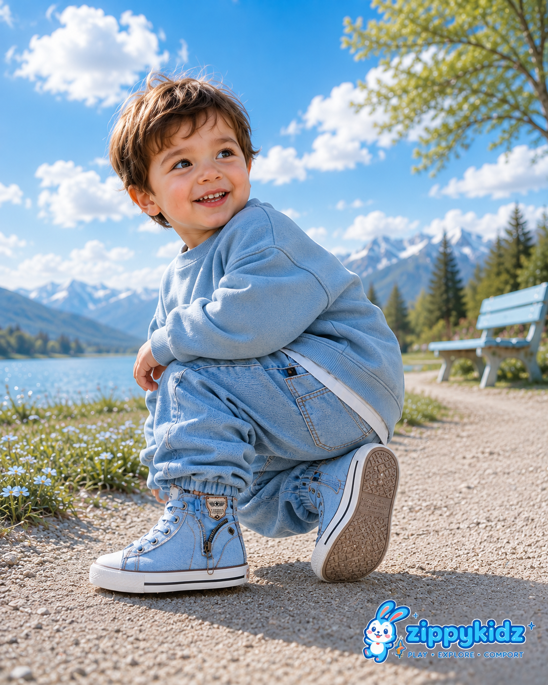 ZippyKidz™  Denim First Walkers